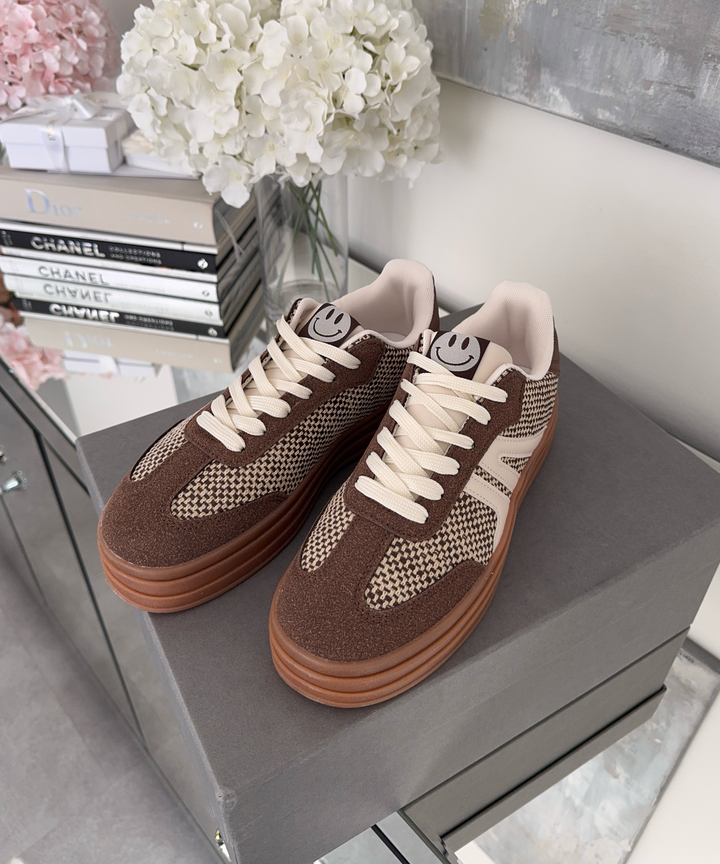 Sneaker Smiley Braun Ladypolitan ♡