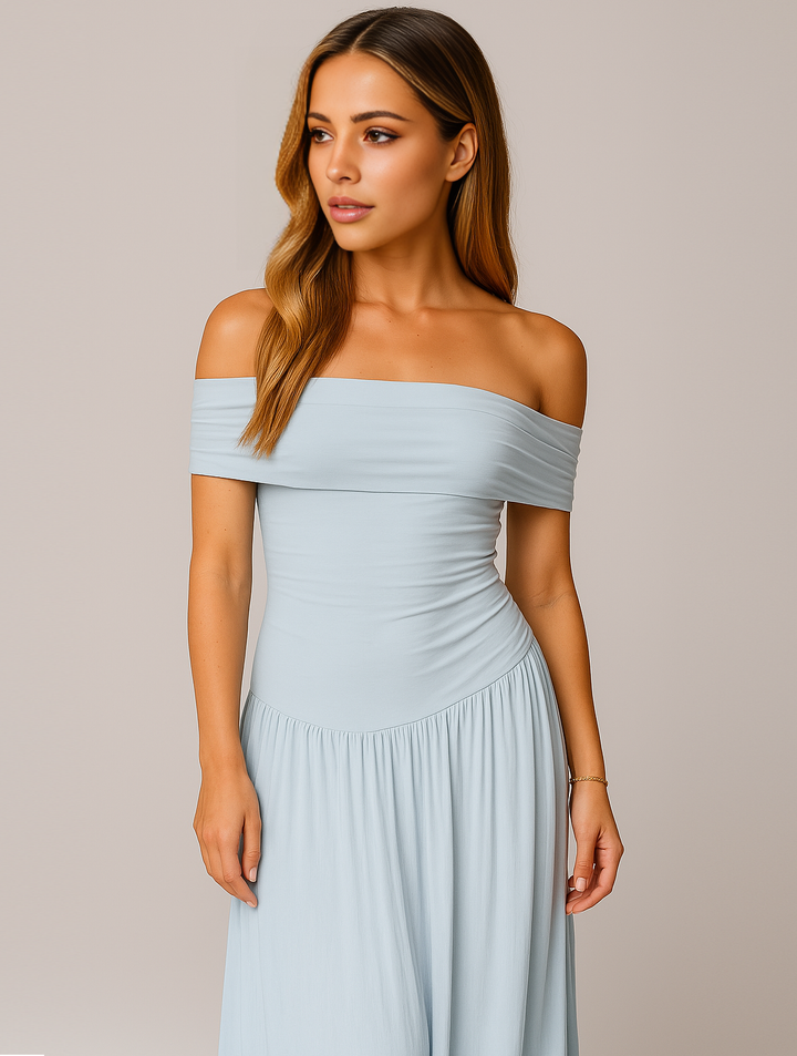 Jana | Damen Falten Maxi Kleid für Hochzeitsgäste