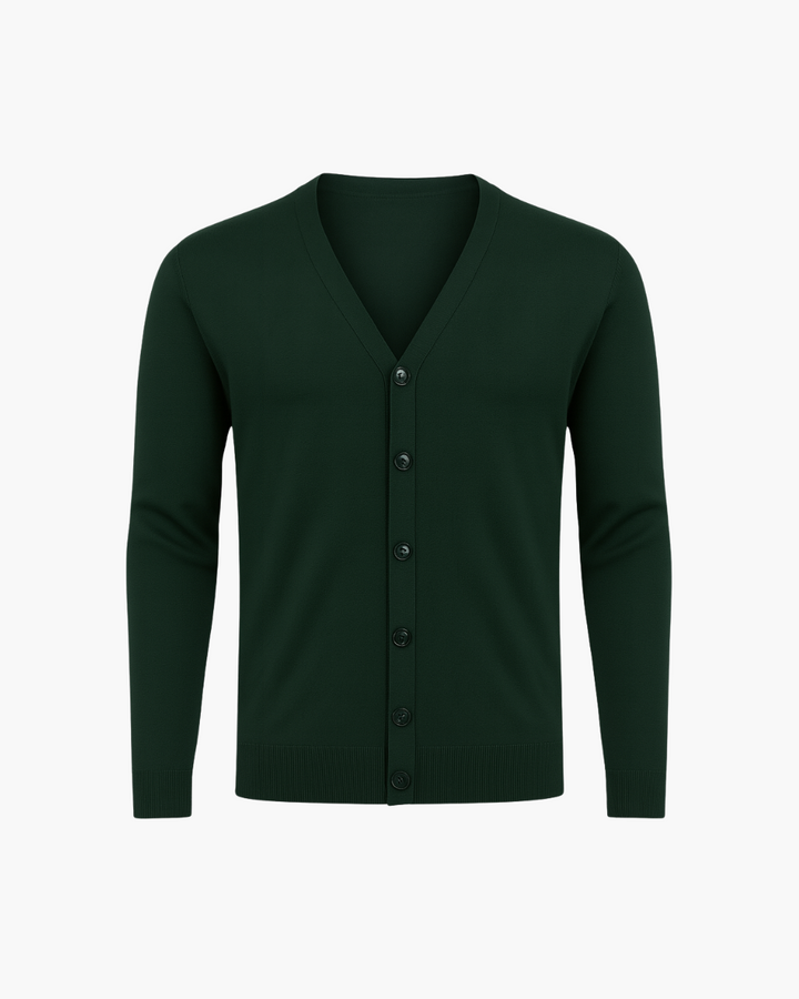 V-Ausschnitt Strickjacke mit Knopfleiste