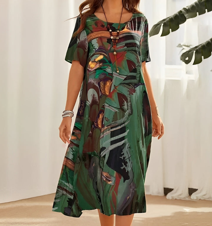 Theresa - Locker geschnittenes, bedrucktes Kleid für Damen
