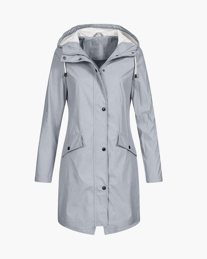 Langer Regenmantel Parka mit wasserabweisender Beschichtung
