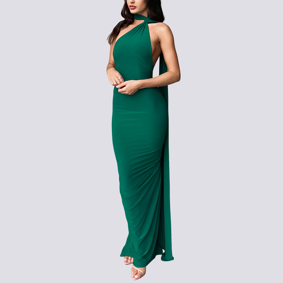 Martha - Elegantes rückenfreies Plisseekleid für Damen