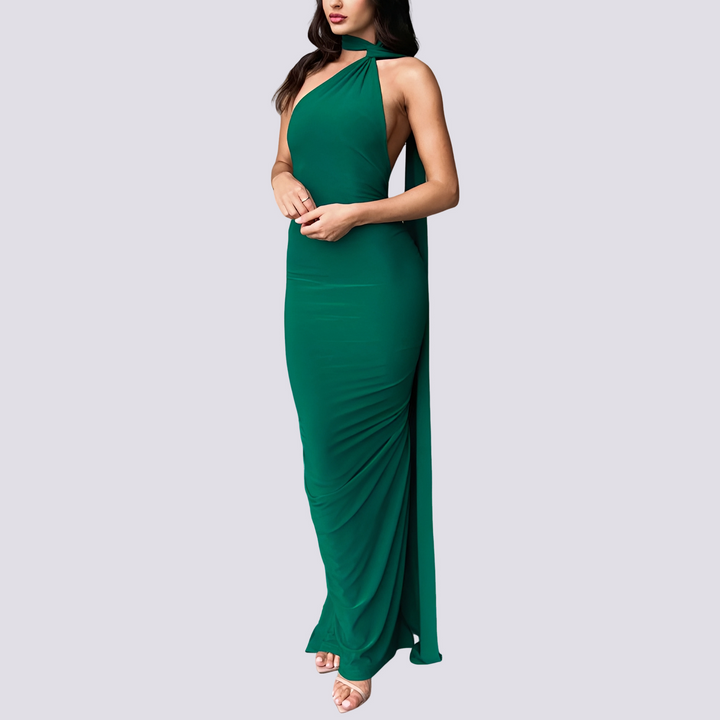 Martha - Elegantes rückenfreies Plisseekleid für Damen