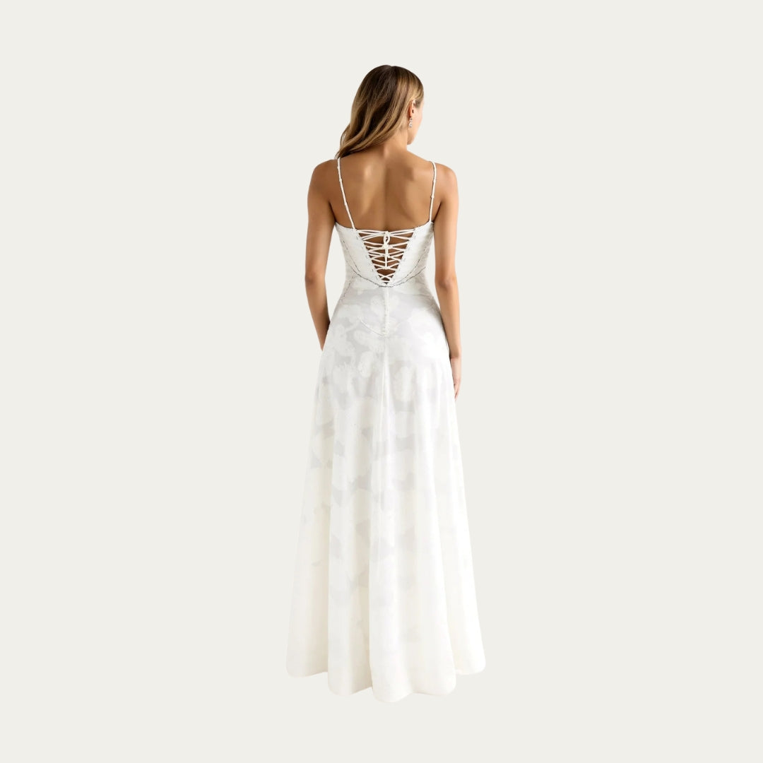 Eva | Damen Hochzeitsgast Kleid Bustier Maxikleid
