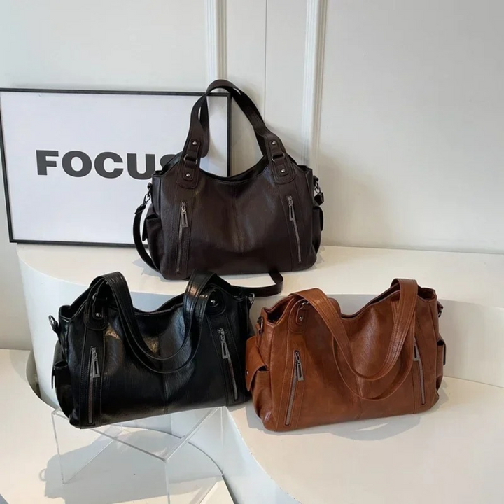 Damen Stilvolles Schultertasche mit Reißverschluss
