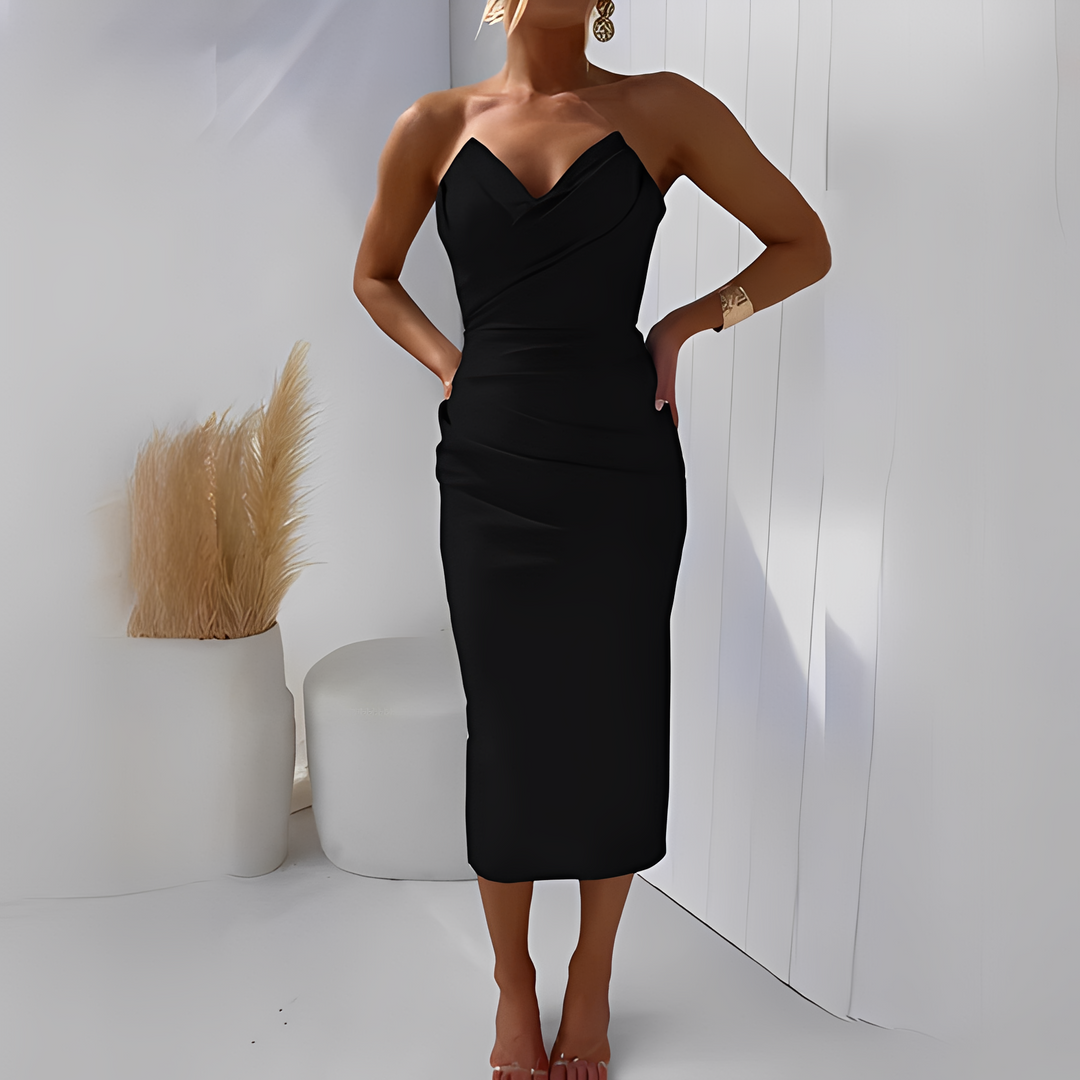 Wanda - Elegantes schulterfreies Kleid für Frauen