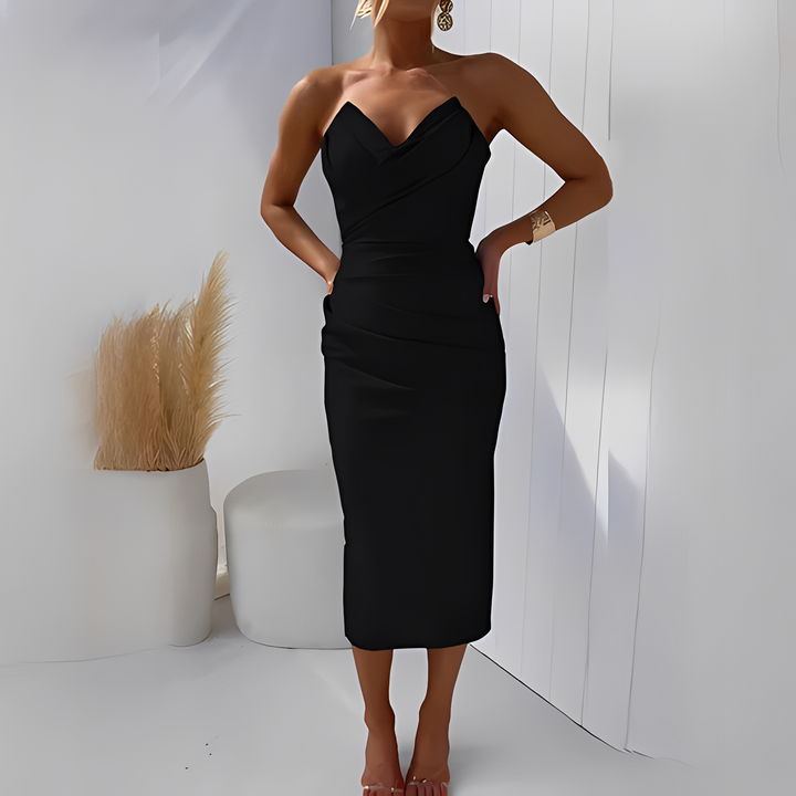 Wanda - Elegantes schulterfreies Kleid für Frauen