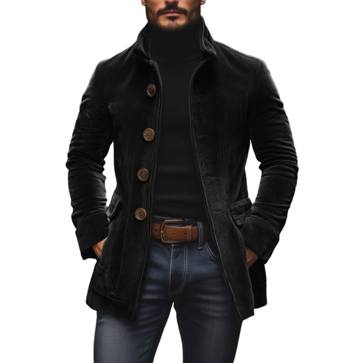 Winterjacke Kurzmantel Mit Stehkragen | Einreihig Mit Knöpfen