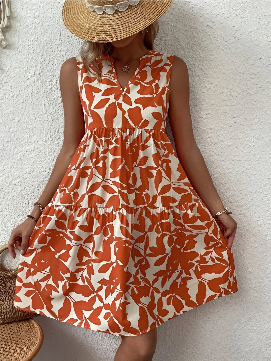 Tianna - Stilvolles Kleid mit V-Ausschnitt und Print für Damen