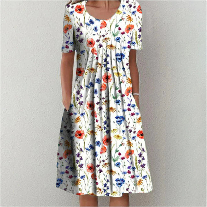 Gigi | Elegantes Blumenkleid für Damen – Midi-Kleid