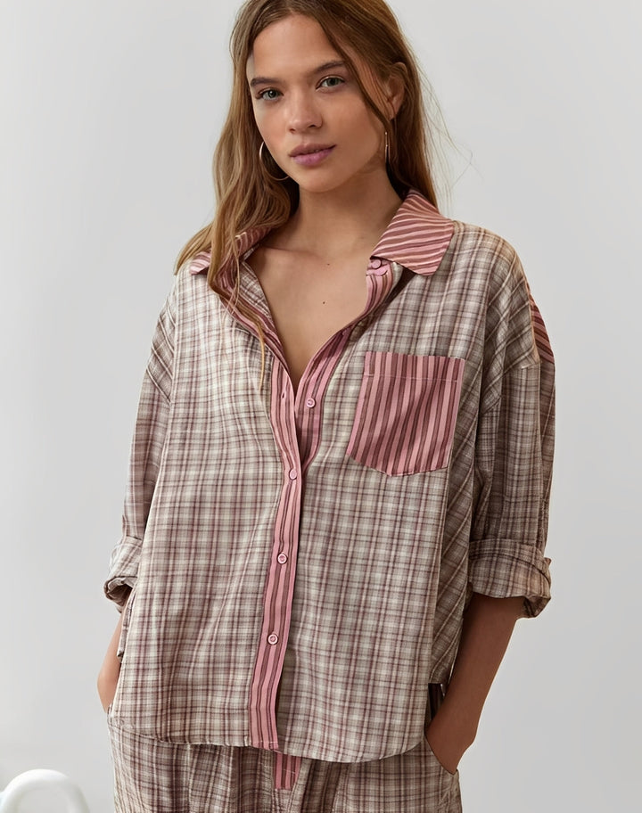 Sabrina - Lässiges, locker sitzendes Pyjama-Set für Damen