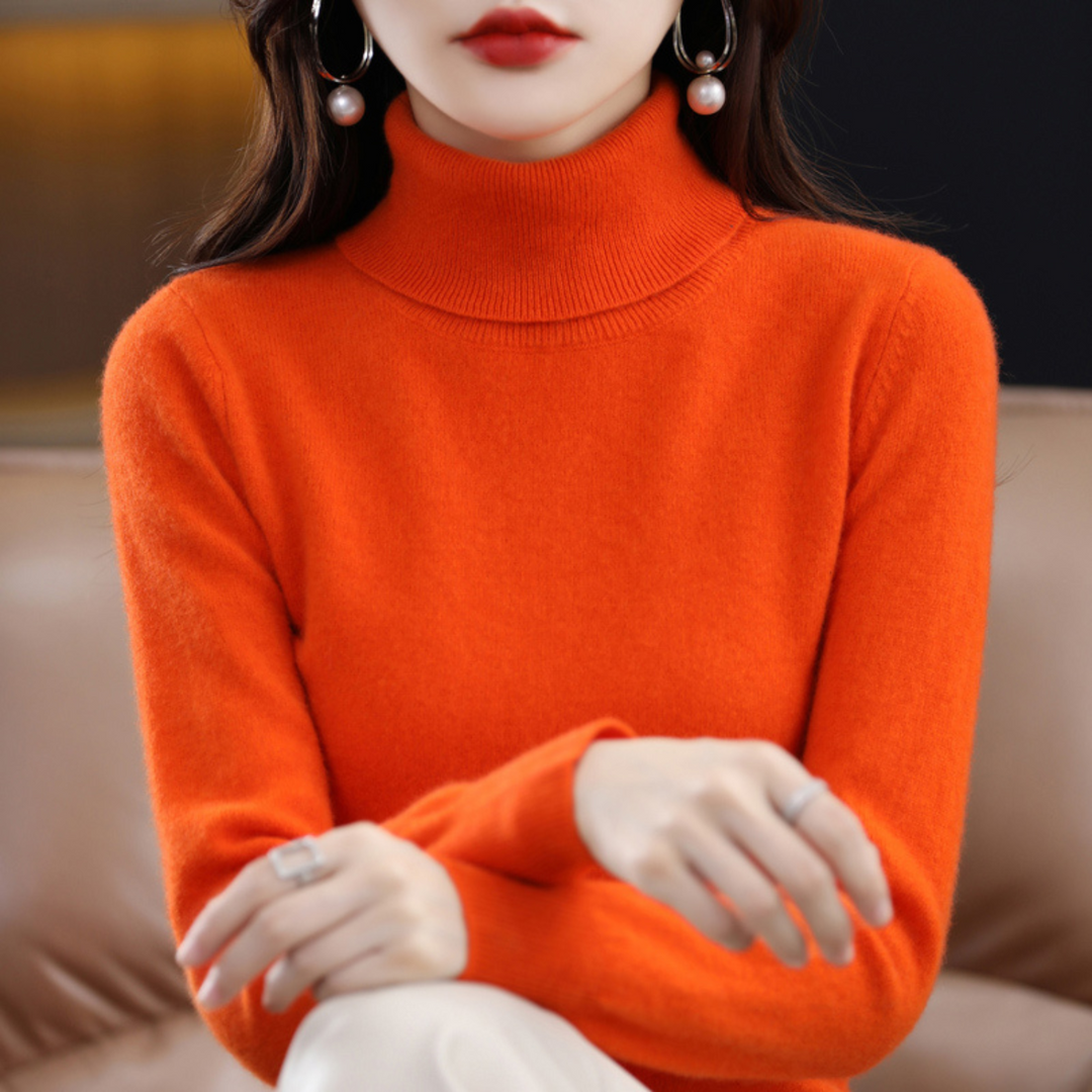 Pauline | Damen Winter Klassischer Rollkragenpullover