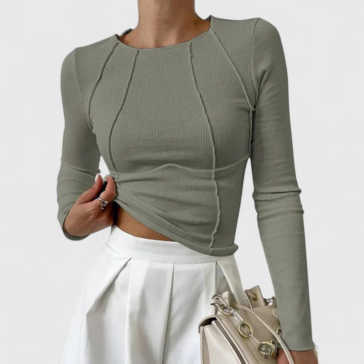 Langarmshirt Damen eng anliegend