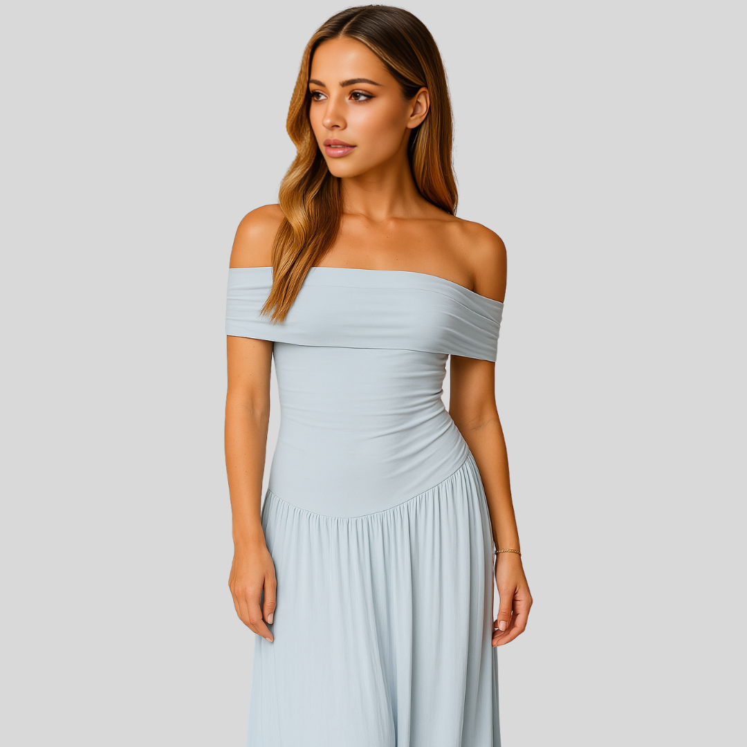 Edith | Damen Hochzeitsgast Gefaltetes Maxikleid