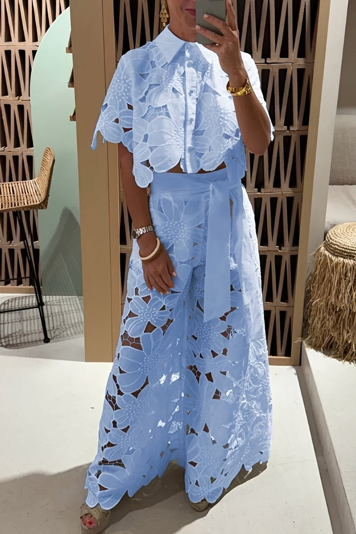 Erica - Stilvolles Set aus lockerem Oberteil und Hose für Damen