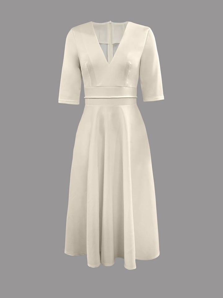 Katharina | Damen Glockenförmiges Midi Kleid für Hochzeitsgäste
