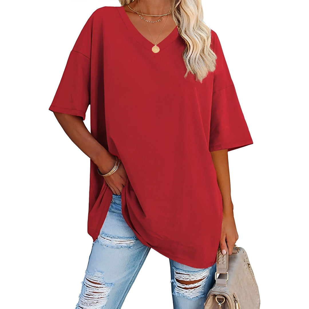 Caroline - Lässiges, locker geschnittenes Shirt mit V-Ausschnitt für Damen