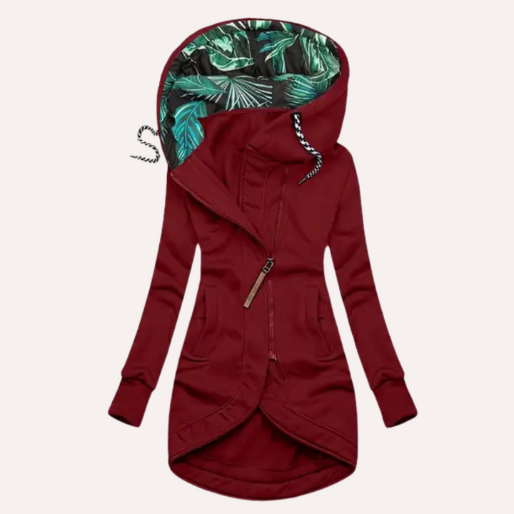 Greta | Damen Lässiger Hoodie mit gemusterter Kapuze