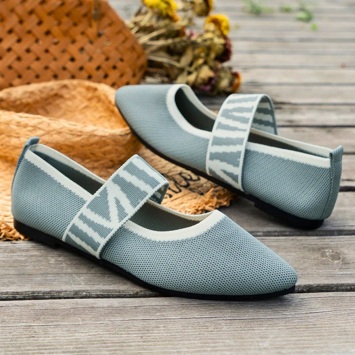 Damen Orthopädische Ballerinas Elastisches Band