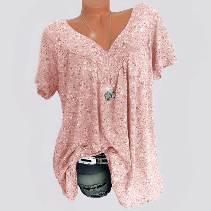 Claudia - Stilvolle, locker sitzende Bluse mit Blumenmuster für Damen
