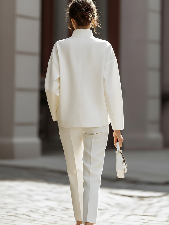 Zweiteiliges Set aus Oversize-Hemd und Hose für Damen