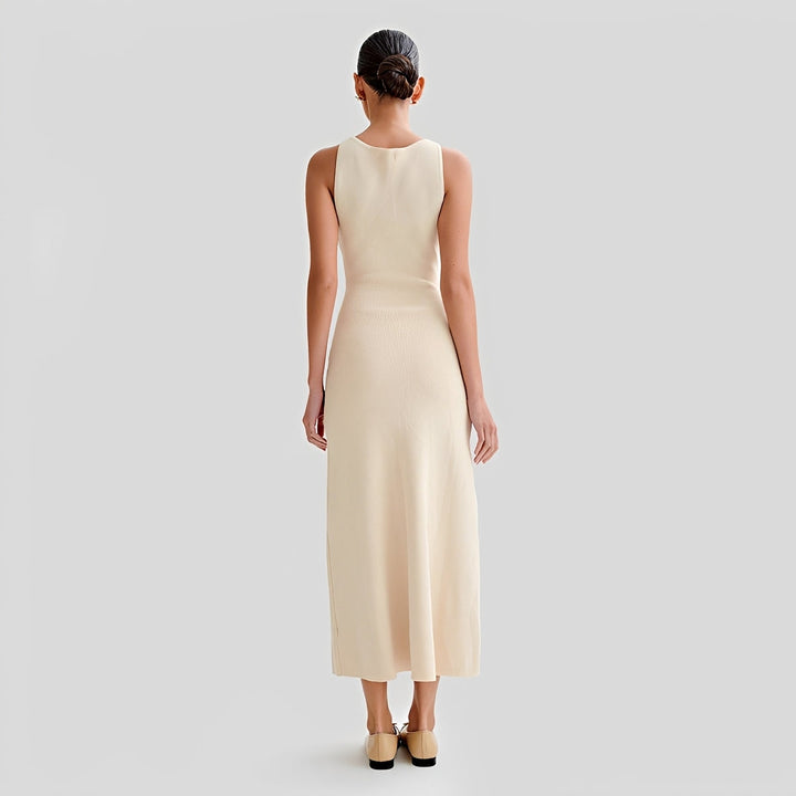 Jessica - Elegantes langes Midikleid mit Knöpfen für Damen