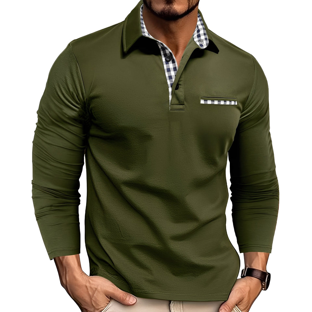 Charel - Stilvolles Herren-Poloshirt mit langen Ärmeln
