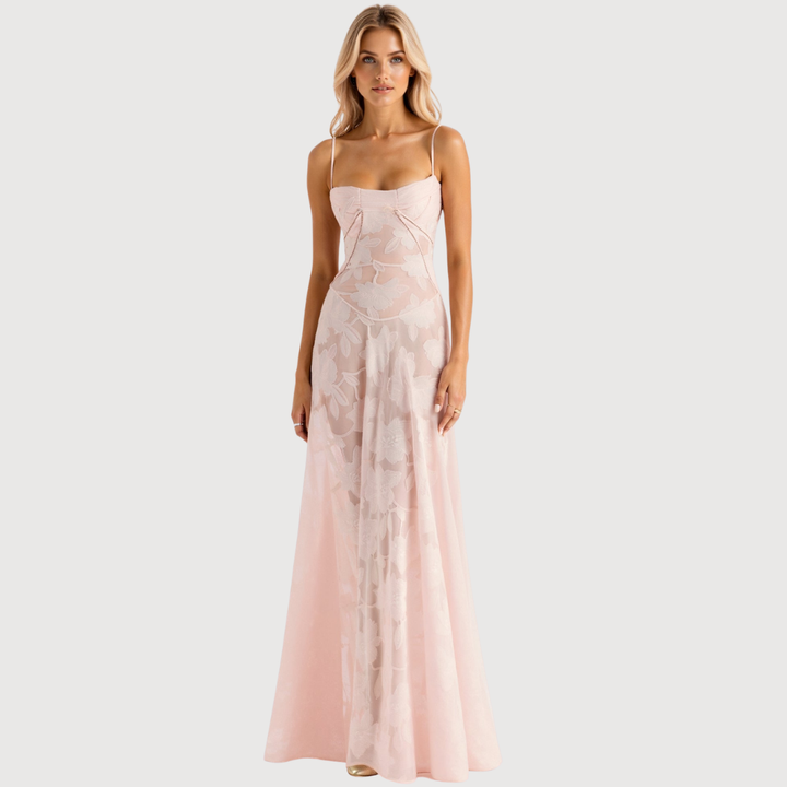 Michaela | Damen Hochzeitsgast Slip Maxikleid
