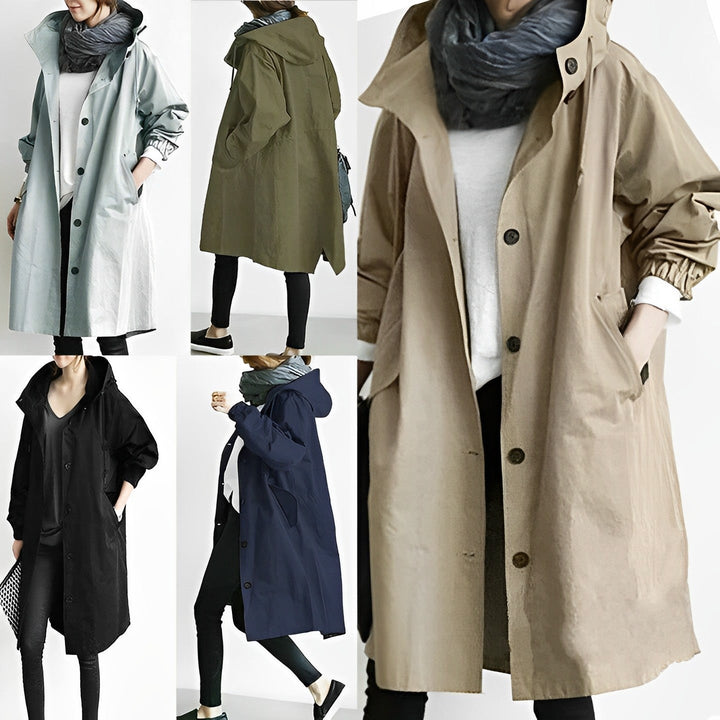 DuraCoat – Lange Windjacke mit Kapuze