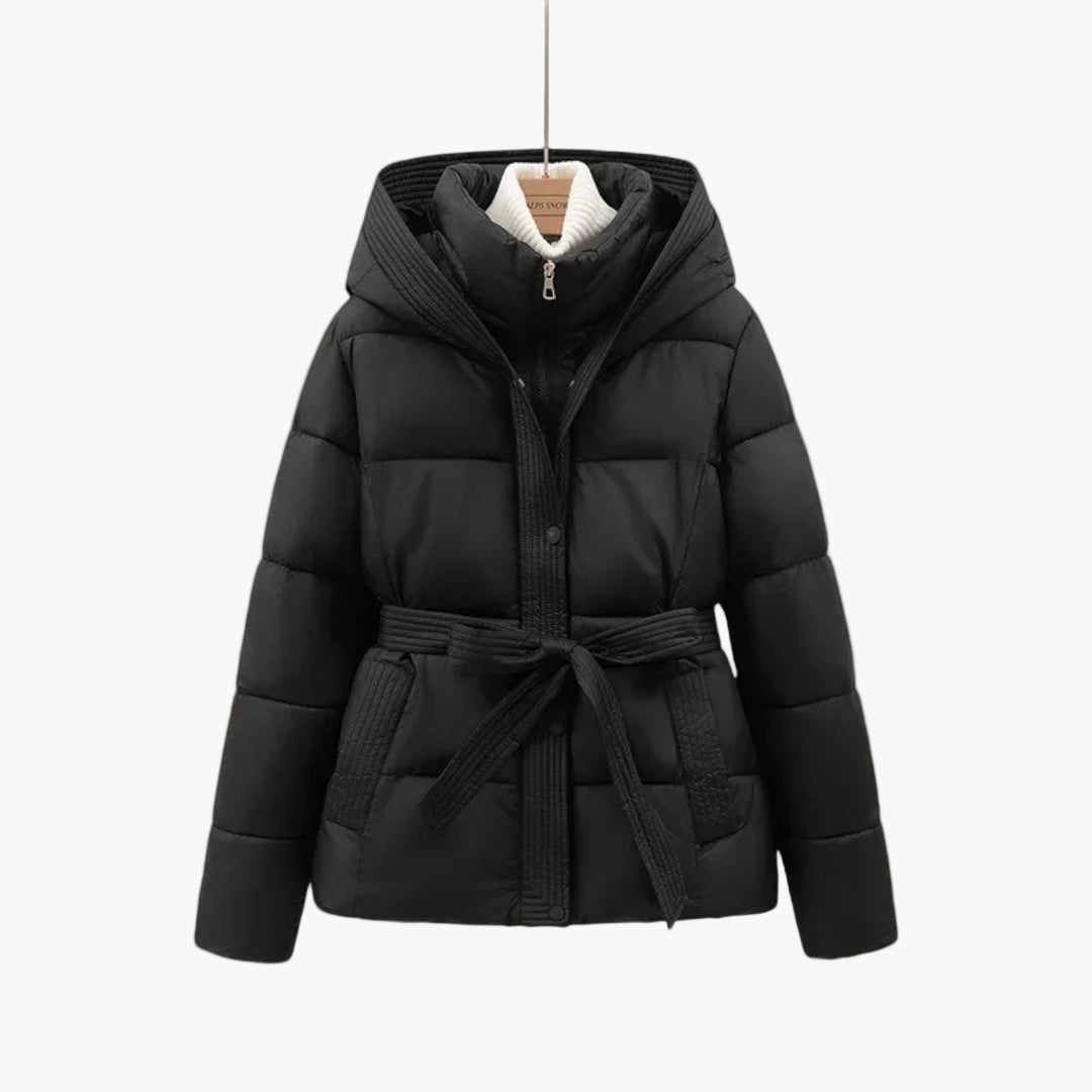Isabella | Damen Winter Pufferjacke mit Gürtel und Warmem Futter