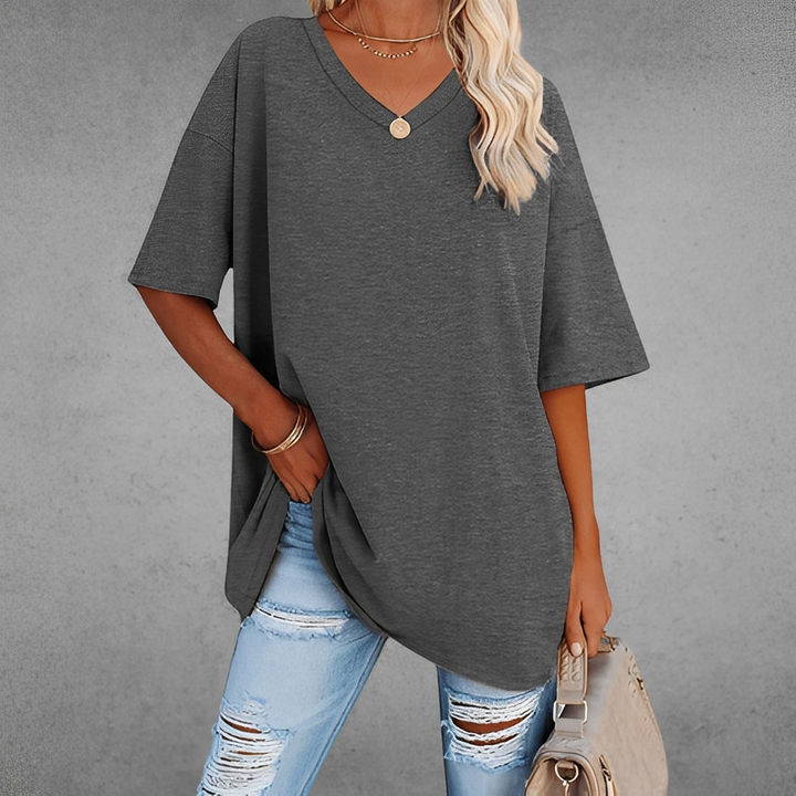 Andrea - Schickes Damenoberteil mit V-Ausschnitt