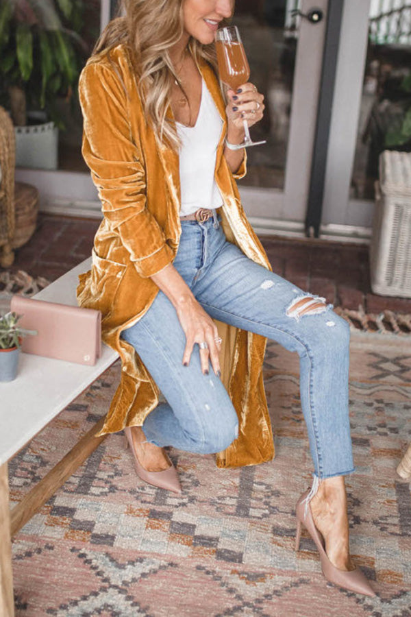 Kimono-Mantel aus Samt für Damen