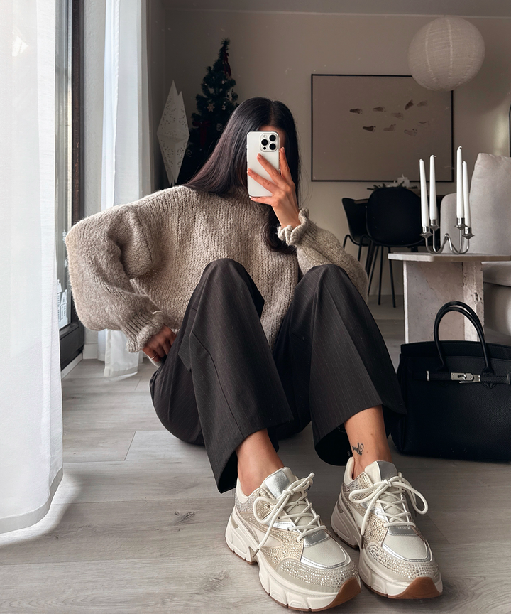 Sneaker Lola Strass Beige Ladypolitan ♡