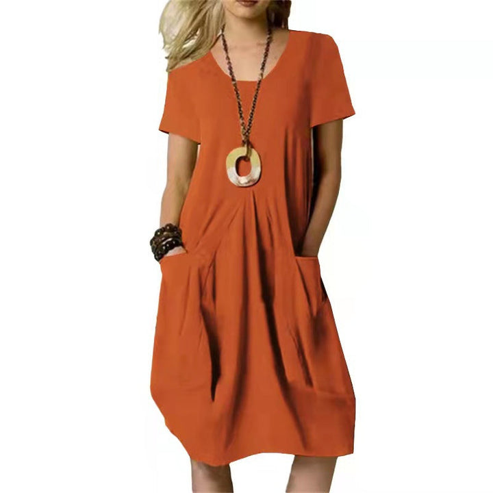 Damenkleid kurzarm mit Taschen