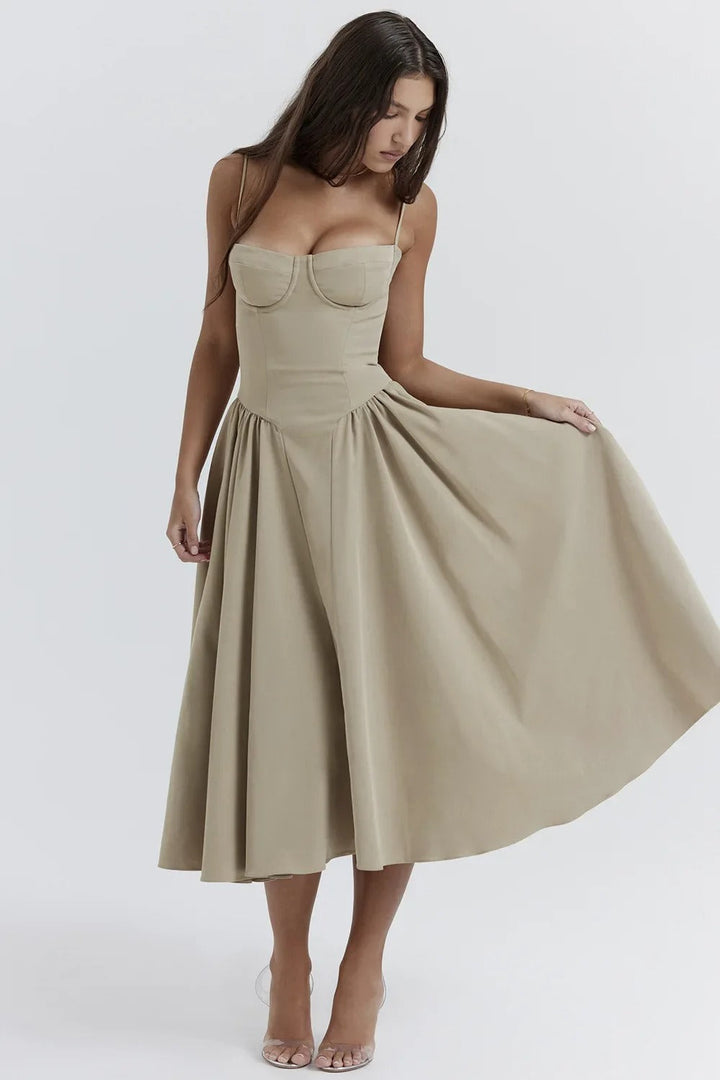 Clara - Midi-Kleid mit Korsett