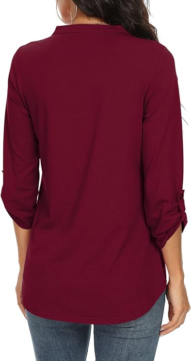 Sophie – Elegante V-Ausschnitt Chiffon Bluse