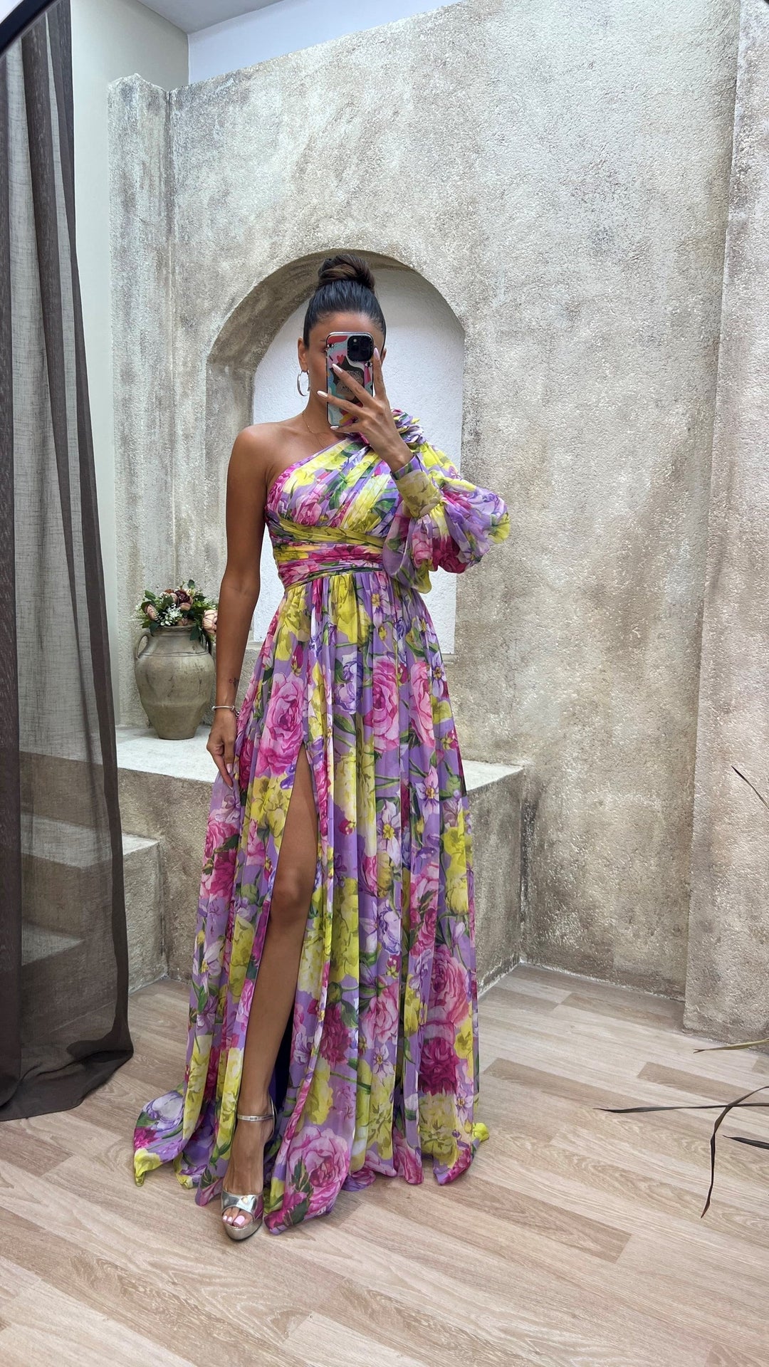 Mila – Elegant Flowy Shoulder Dress for Summer Events - Image 6