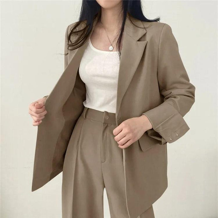 Maria | Damen Zweiteiliges Maßgeschneidertes Anzug-Set mit Langem Blazer