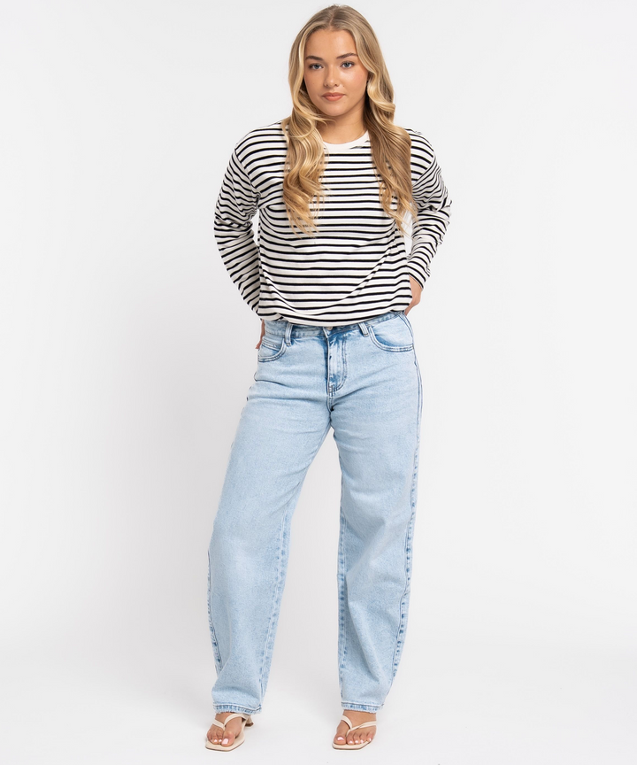 Barrel Jeans Saralena Hellblau Ladypolitan ♡