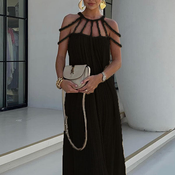 Damen-Maxikleid aus Leinenmischung (Cover-Up)