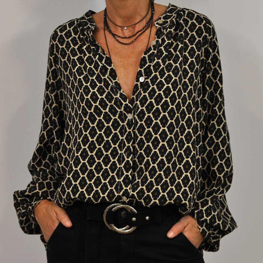 Bluse Damen V-Ausschnitt elegant & bequem