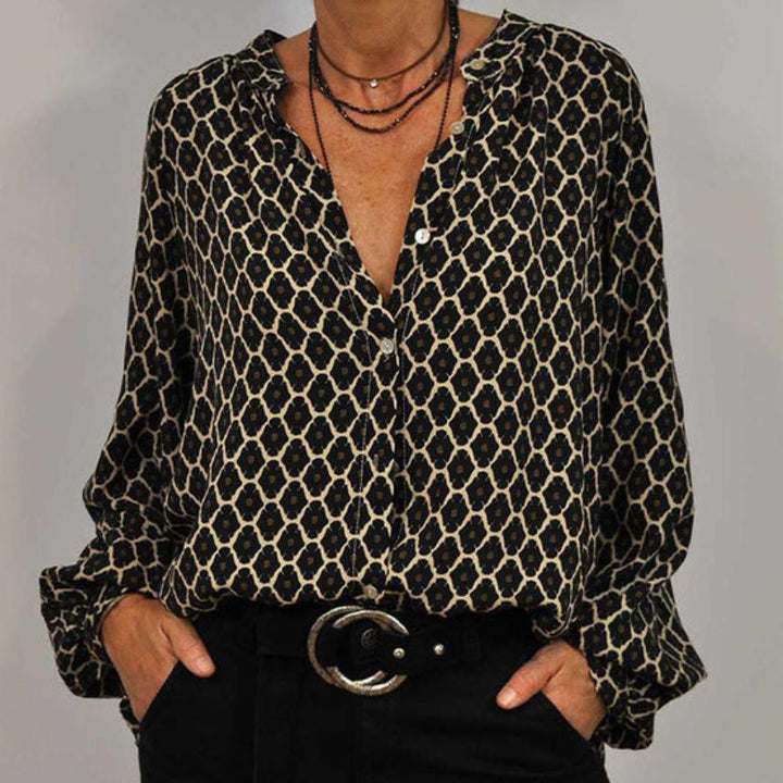 Bluse Damen V-Ausschnitt elegant & bequem