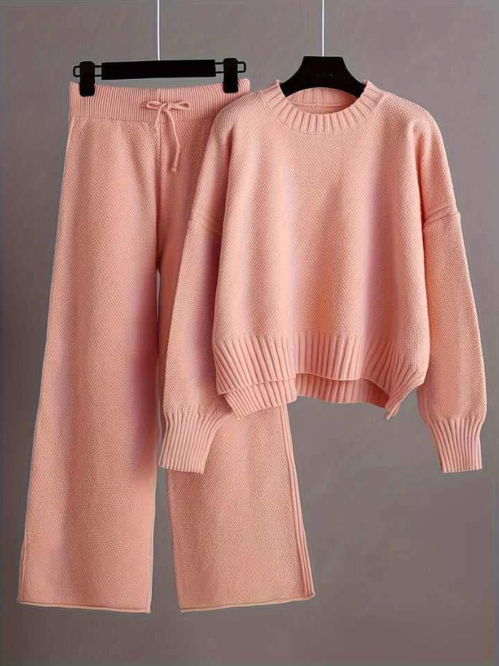 Carolin | Damen Winter-Kuscheliges Lounge-Zweiteiler-Set