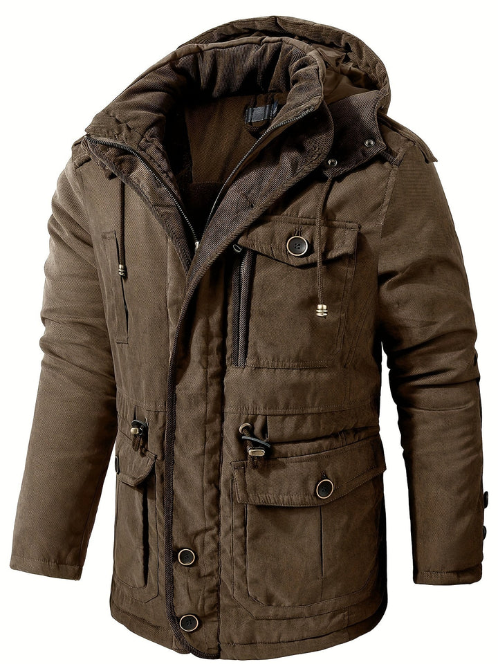 Richard | Herren warme Freizeitjacke mit Kapuze für den Winter