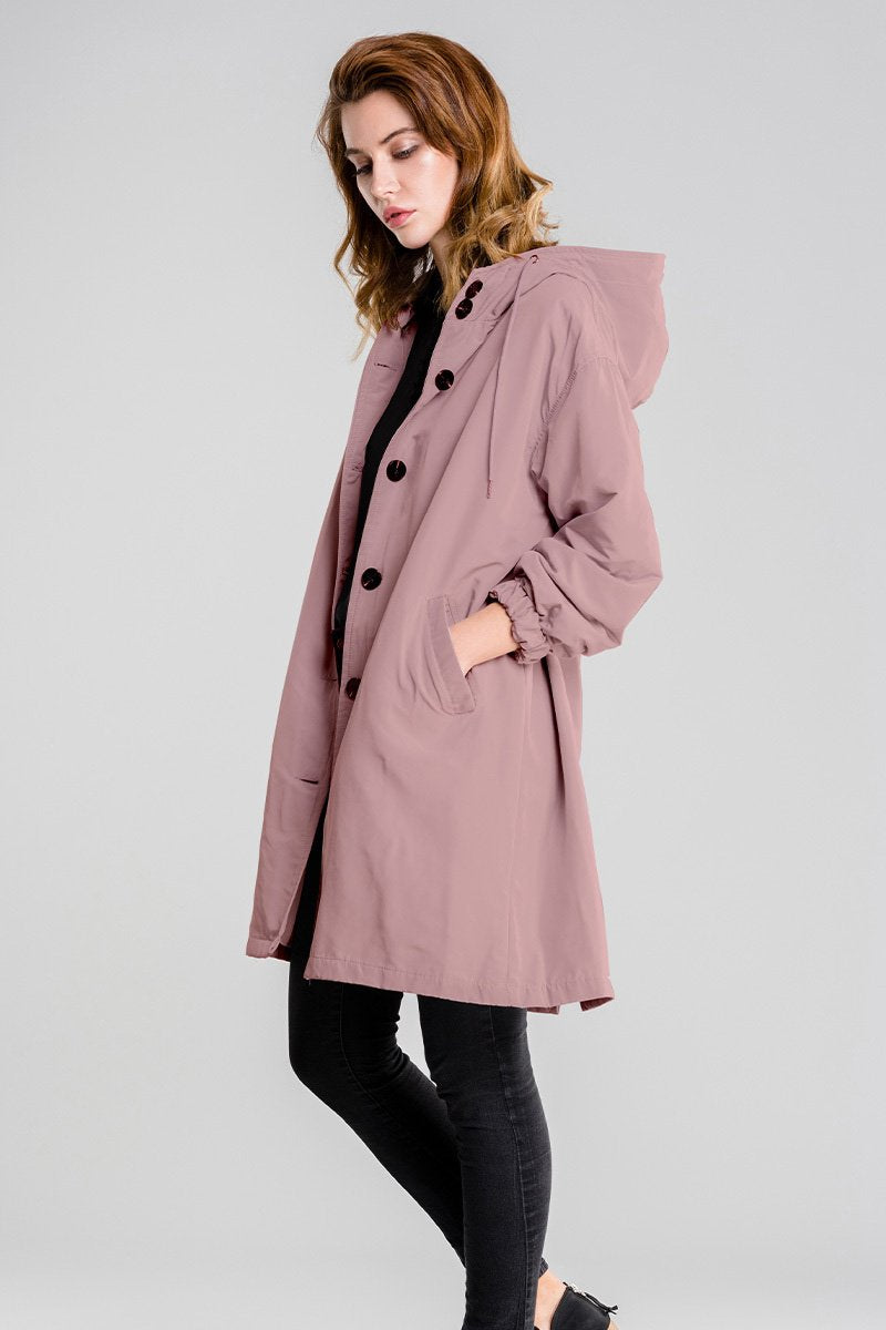 Edith | Damen Langer Freizeitmantel mit Lockerer Passform