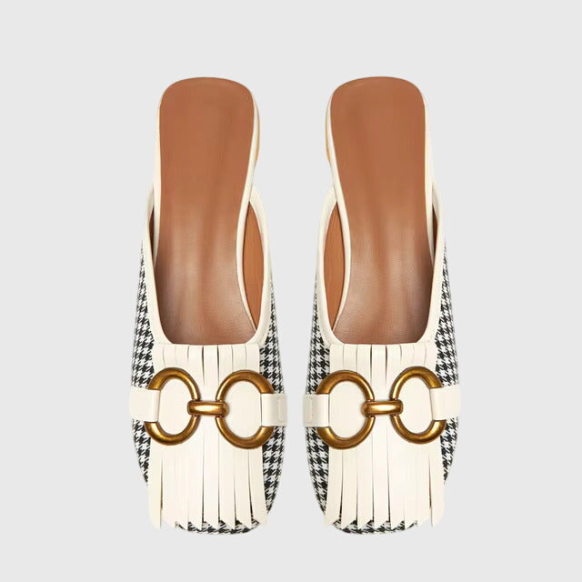 Pauline | Damen Slip-On Sandalen mit Schnallendesign