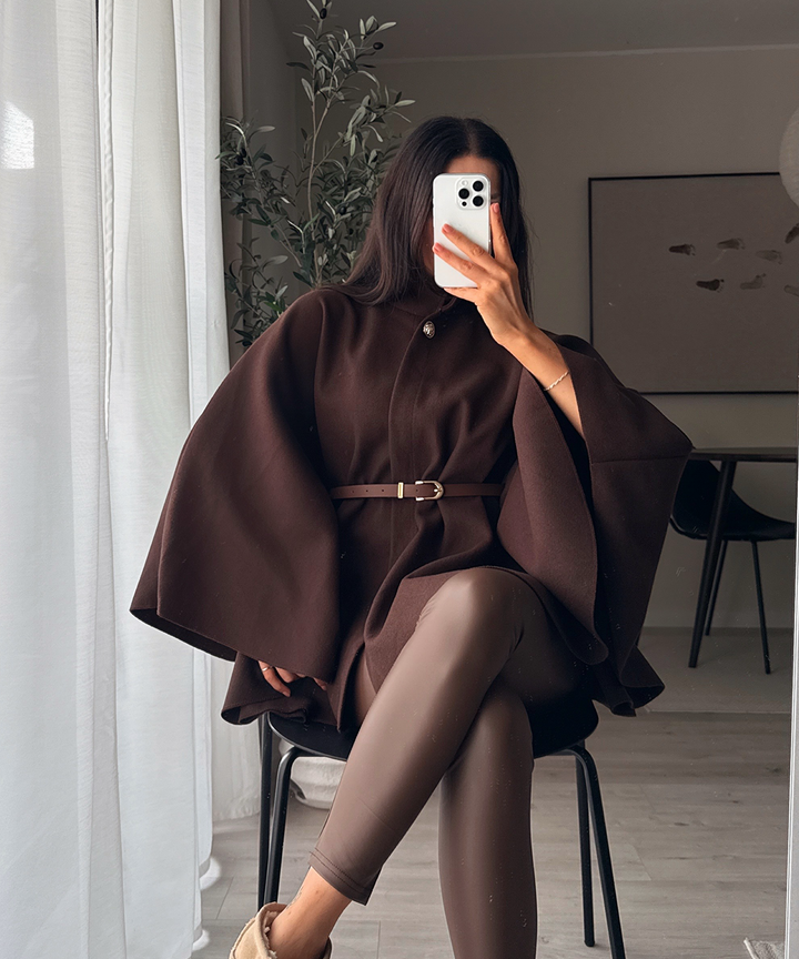 Lederleggings Ksenia Dunkelbraun