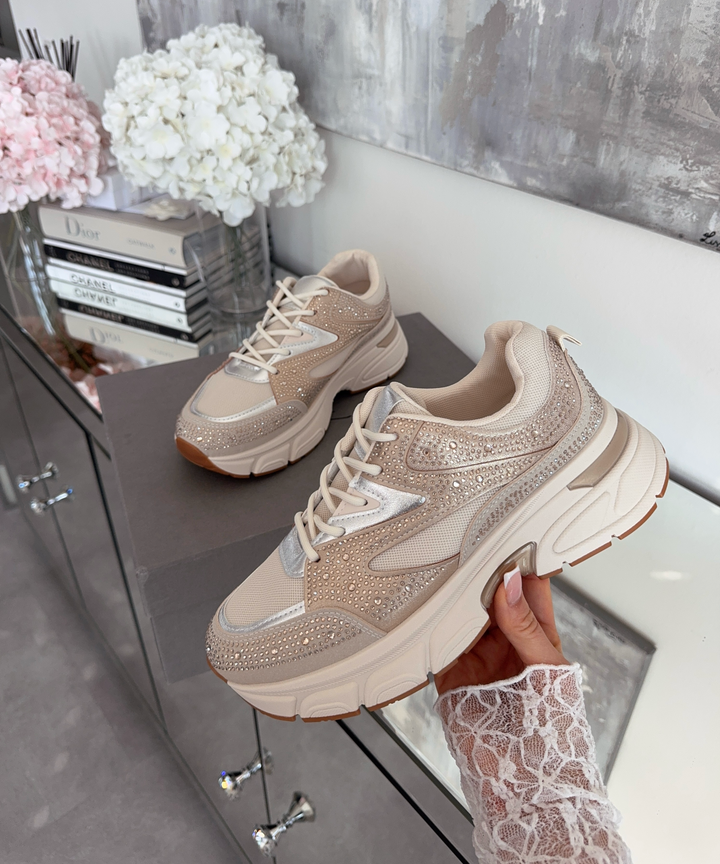 Sneaker Lola Strass Beige Ladypolitan ♡