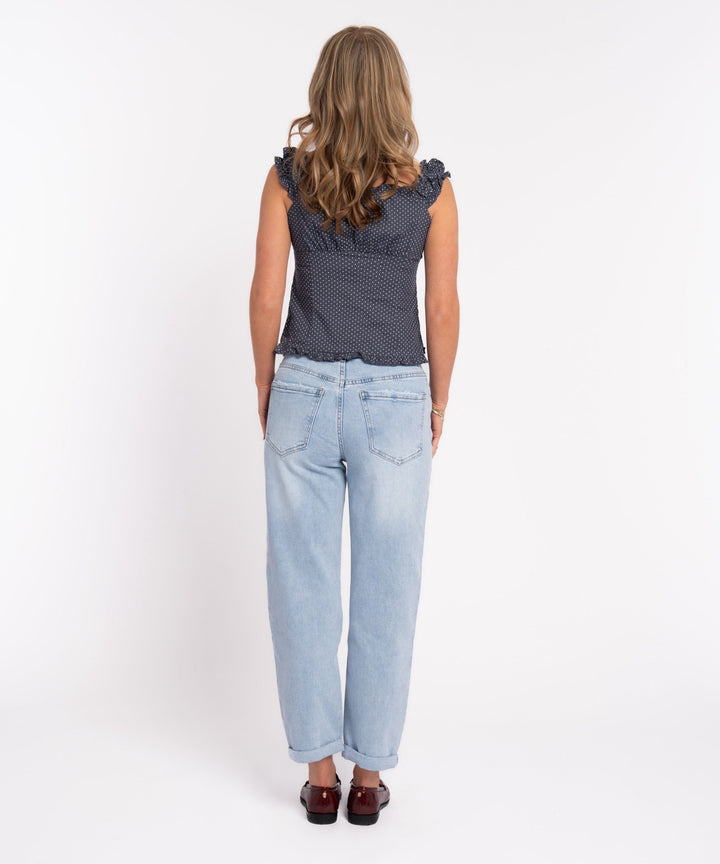 Stretch Mom Jeans Leava Blau Ladypolitan ♡