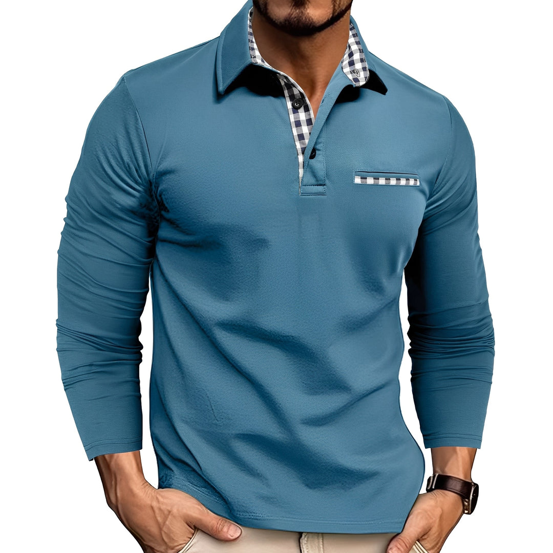 Charel - Stilvolles Herren-Poloshirt mit langen Ärmeln